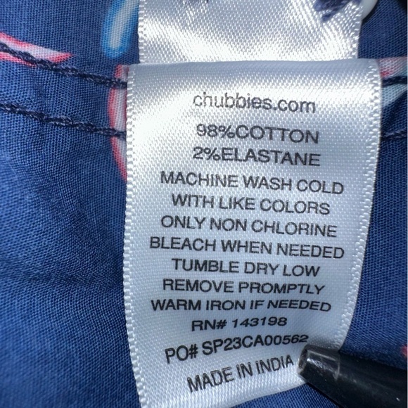 Chubbies The One Man Wolf Pack Friday Shirt The Neon Lights Medium NWT - Picture 11 of 11